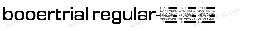 booertrial regular字体转换